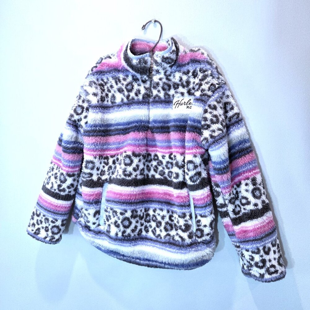 NWOT Hurley Girls Sherpa Pullover with front pocket Size 6/6X